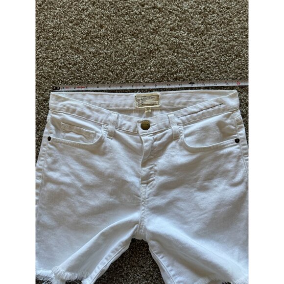 Current Elliott Shorts White Denim Size 26 The Boyfriend Rolled Short Oversized - Picture 8 of 8